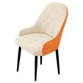 thumbnail image 1 of Stretch Chair Covers for Dining Room - Kitchen Seat Slipcovers - Nylon Spandex Washable Protectors for Wedding Banquet Decor, Elastic Fit, Two-Tone Leaf Texture, 1 of 6