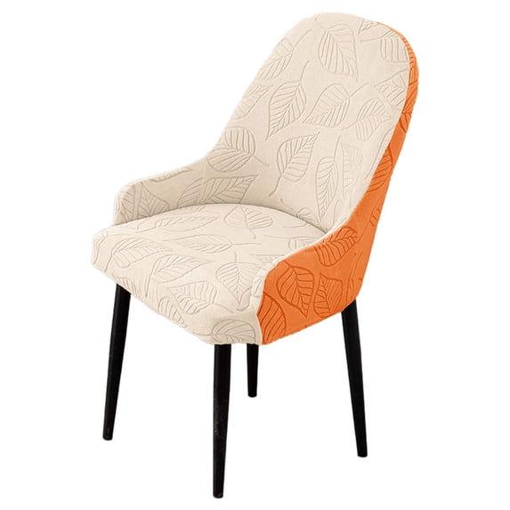 Stretch Chair Covers for Dining Room - Kitchen Seat Slipcovers - Nylon Spandex Washable Protectors for Wedding Banquet Decor, Elastic Fit, Two-Tone Leaf Texture
