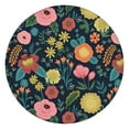 thumbnail image 1 of Stretch Edge Floral Round Tablecloth Made from Durable Polyester, Water-Resistant Fabric Fits 44-52 Inch Round Tables for Versatile Use, 1 of 5