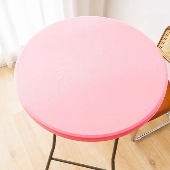 Stretch Elastic Edged Round Tablecloth, Waterproof Table Cover for Indoor Kitchen, Backyard BBQ, Holiday Party Patio Dining Furniture Protection Diameter: 32 inches