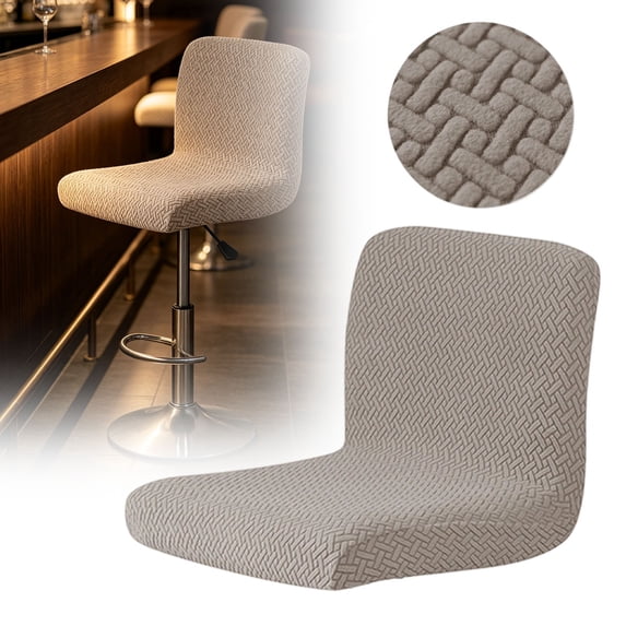 Stretch Fabric Bar Stool Slipcover, Elastic Washable Counter Chair Protector Cover, Decorative Seat Sleeve for Kitchen, Pub & Dining Room Bar Stools