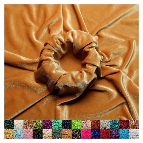 Stretch Fabric by The Yard - 60" Wide Soft Stretchy Fabric for Sewing Clothes, Apparel, Costume, - 90% Polyester 10% Spandex - Beige - 3 Yards