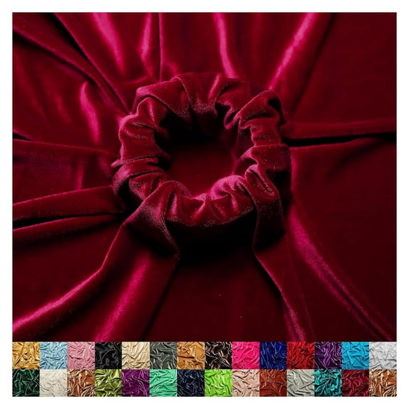 Stretch Fabric by The Yard - 60" Wide Soft Stretchy Fabric for Sewing Clothes, Apparel, Costume, - 90% Polyester 10% Spandex - Wine Red - 6 Yards