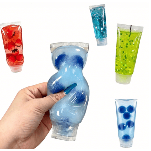 Stretch Fidget Toothpaste Stress Ball, Non-Bounce Paste Feel Squeeze, Ergonomic Squeeze Tool for Office Workers and Daily Relaxation D