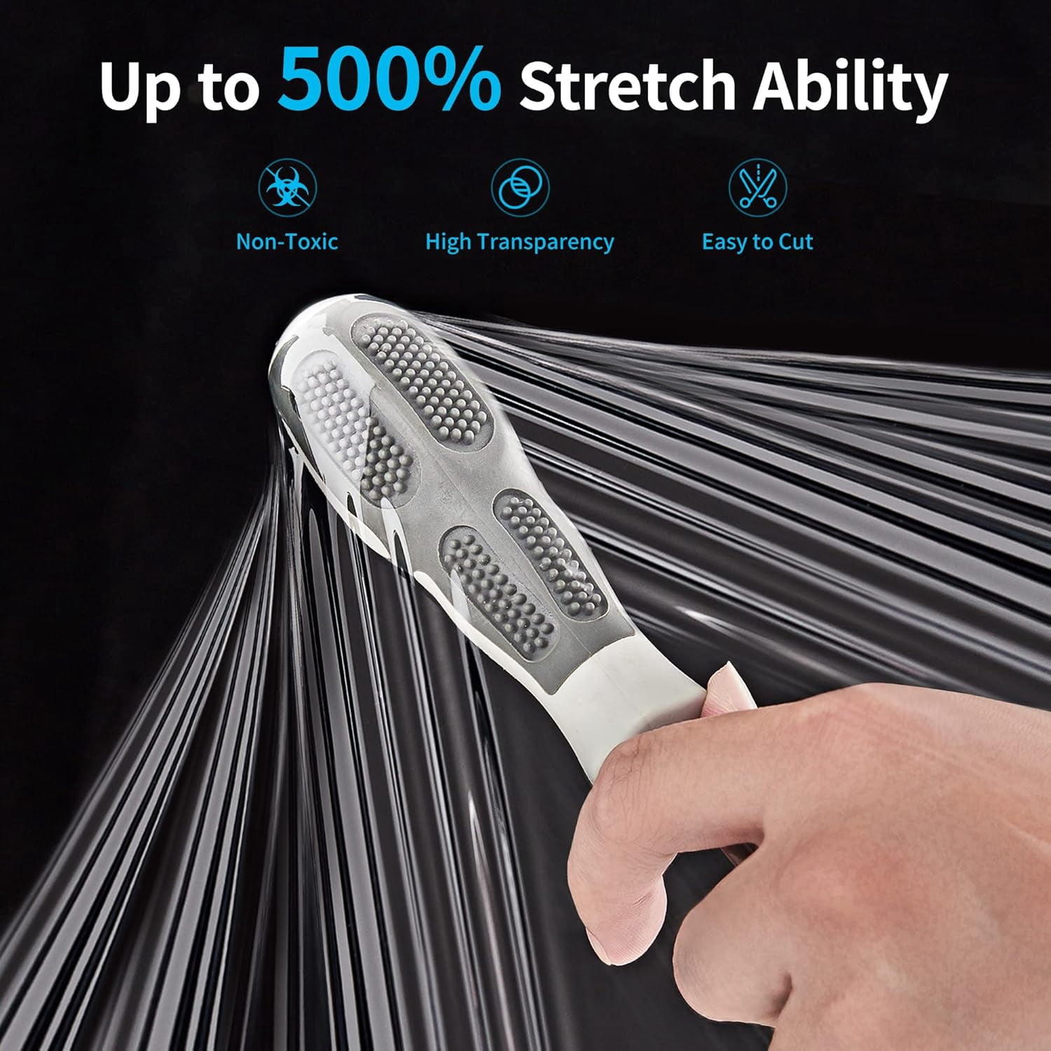 Stretch Film, 15 Inch X 1000 Feet Shrink Wrap For Pallet Wrap