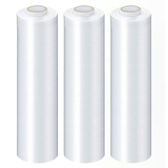 SSBM Cast Hand Stretch Wrap 20" x 1000' 4 Roll Clear Plastic Shrink Film for Packing Moving Packaging and Wrapping