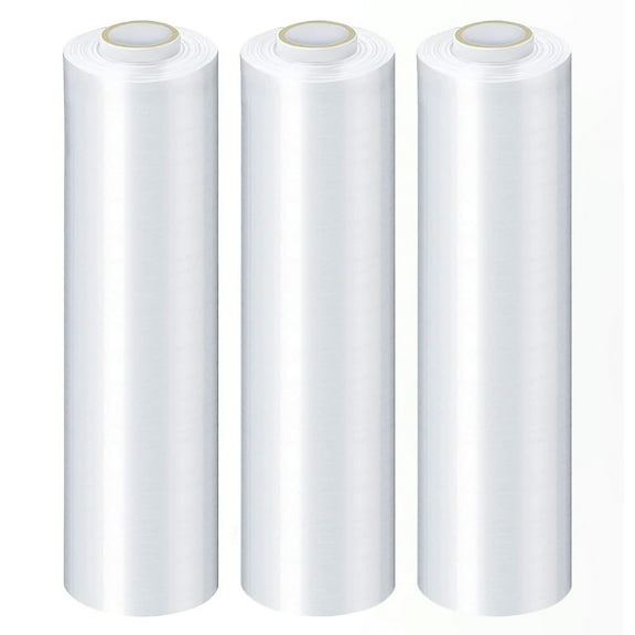 SSBM Cast Hand Stretch Wrap 20" x 1000' 4 Roll Clear Plastic Shrink Film for Packing Moving Packaging and Wrapping