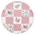 thumbnail image 1 of Stretch Fit Round Tablecloth with Water-Resistant Polyester and Floral Patterns, Elastic Hem Fits 44-52 Inch Diameter Tables Easily, 1 of 6