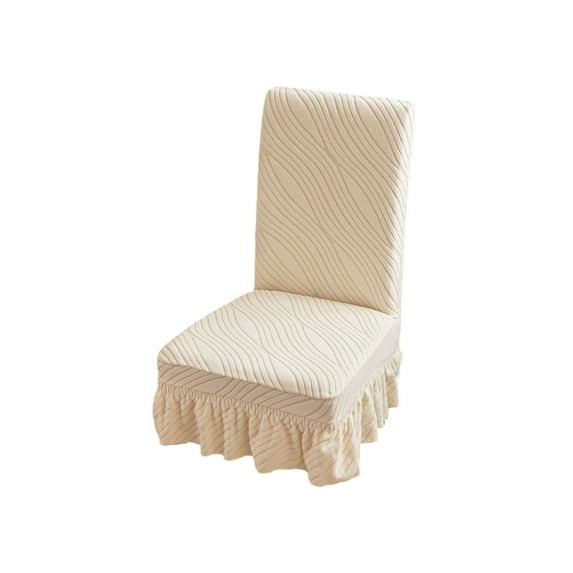 Stretch Flock Chair Cover, Non-Slip Universal Dining Seat Protector with Backrest, Thickened Elastic Cover for Home Office, 15x17in, Washable