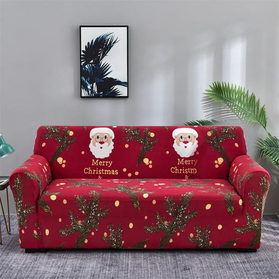 Stretch Full Milk Silk Printed Sofa Protector Universal Furniture Cover for Living Room Home