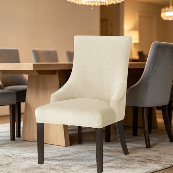 Stretch Full Wrap Dining Chair Cover Thickened Soft Seat Slipcover with Universal Elastic Fit, Washable Protector for Home Kitchen and Dining Room Decor.