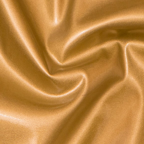 Stretch Gold Faux Leather fabric for fashion and upholstery