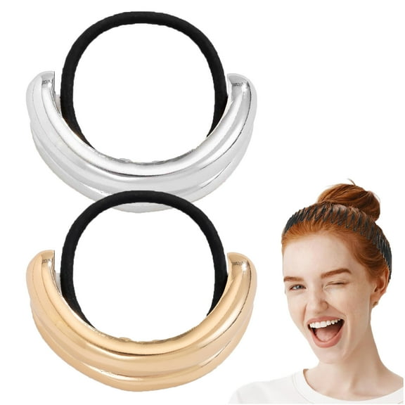 Stretch Hair Band, Metal Hair Tie, Ponytail Hair Cuff, Concave Elastic Headband, Elastic Hair Band, Outdoor Sports Headbands, Women Hair Accessories Gift