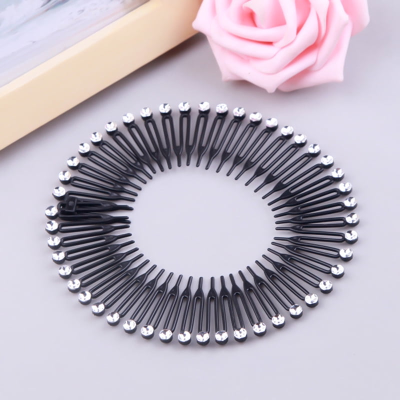  FOMIYES 24 Pcs spring comb plastic hair bands hair accessories hair  gems for women headband for curly hair combs for women hair toppers for  women 90s headband stretch headbands for