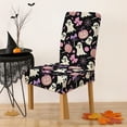thumbnail image 1 of Stretch Halloween Chair Cover - Spooky Print Elastic Seat Slipcover Universal Fit Dining Office Chair Protector Washable Decor(Black), 1 of 6