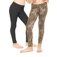 thumbnail image 1 of Stretch Is Comfort Girl's  2 Pack Cotton Footless Leggings | Stretchy | Child Size 2-14, 1 of 5