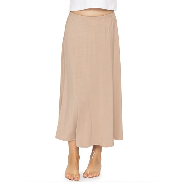 Stretch Is Comfort Girl's Ankle Length Skirt Beige XX-Large