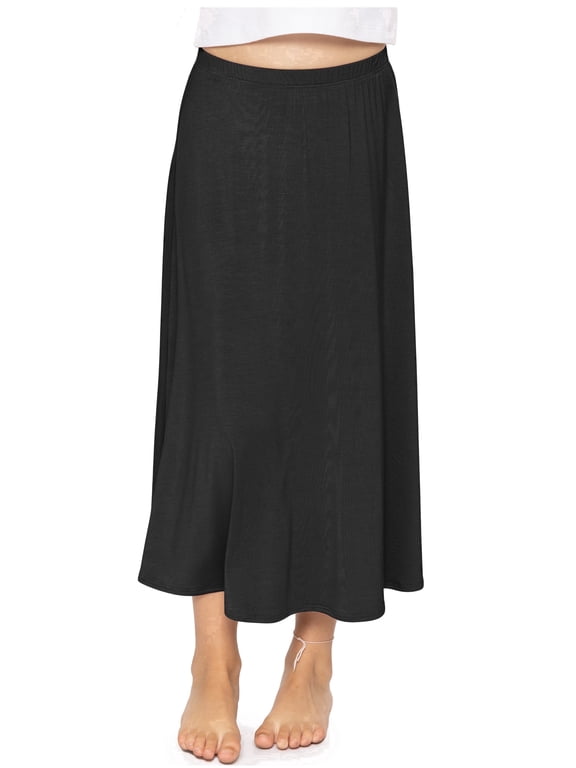 Girl's Ankle Length Skirt Black Medium