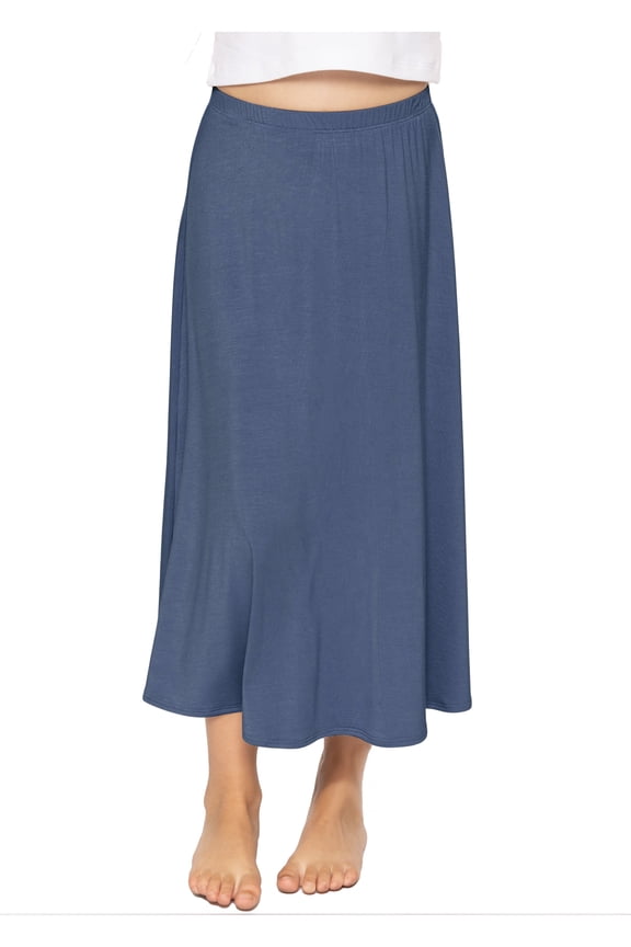 Girl's Ankle Length Skirt Light Navy XX-Large