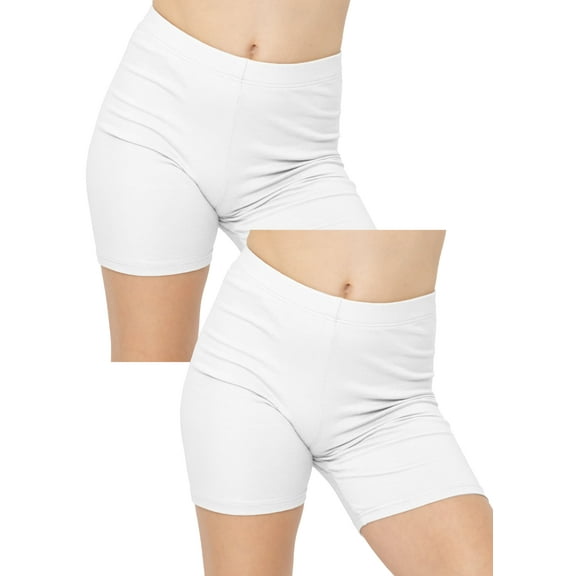 Stretch Is Comfort Girl's Cotton Biker Shorts | 2 Pack | Child Size 4-16