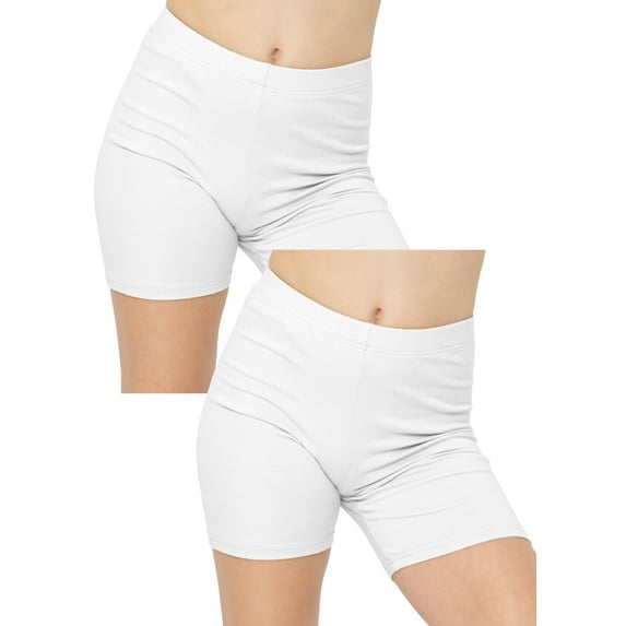 Stretch Is Comfort Girl's Cotton Biker Shorts | 2 Pack | Child Size 4-16