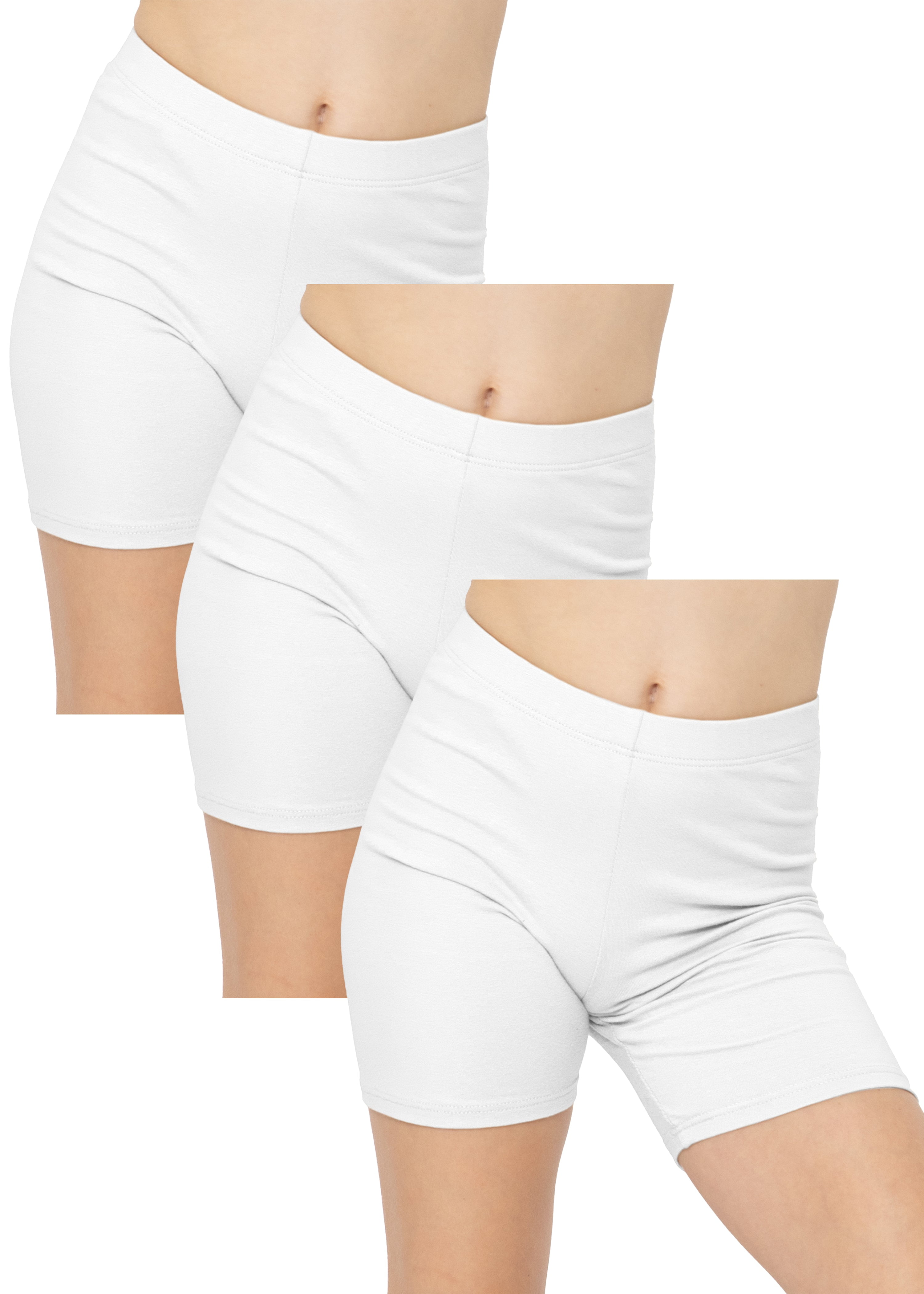 Cotton white biker shorts hot sale