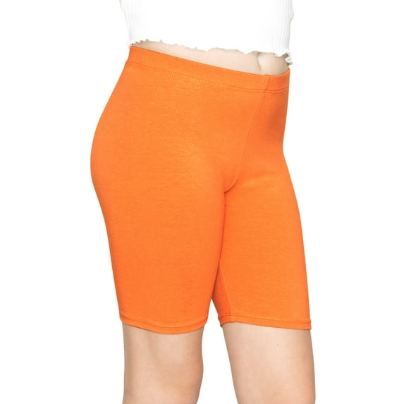 Stretch Is Comfort Girl's Cotton Biker Shorts | Child Size 2 -16