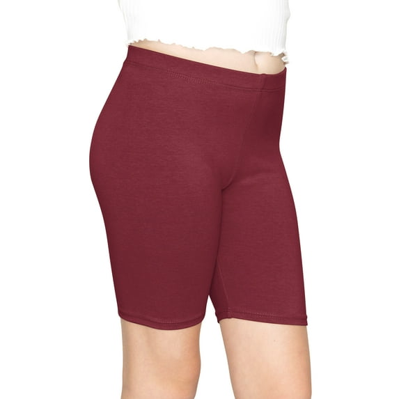 Stretch Is Comfort Girl's Cotton Biker Shorts | Child Size 2 -16