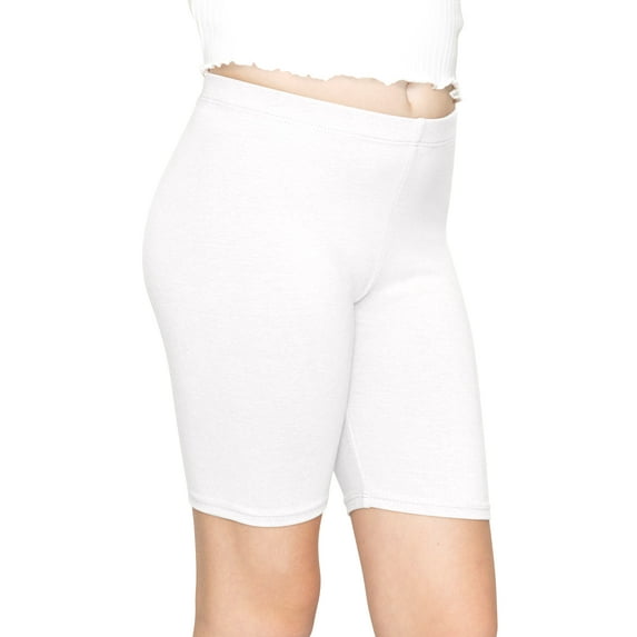 Stretch Is Comfort Girl's Cotton Biker Shorts | Child Size 2 -16