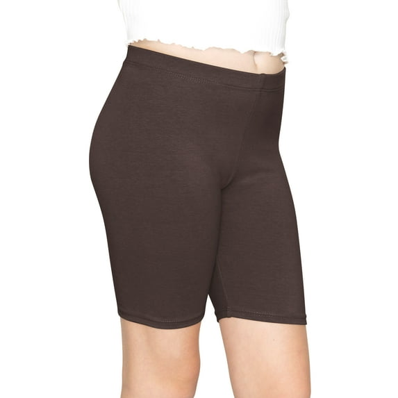 Stretch Is Comfort Girl's Cotton Biker Shorts | Child Size 2 -16