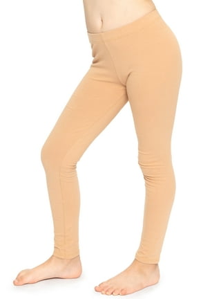 Esho 2-13Y Girls Winter Warm Thicken Fleece Leggings Kids Solid Color Tights  Long Pants 