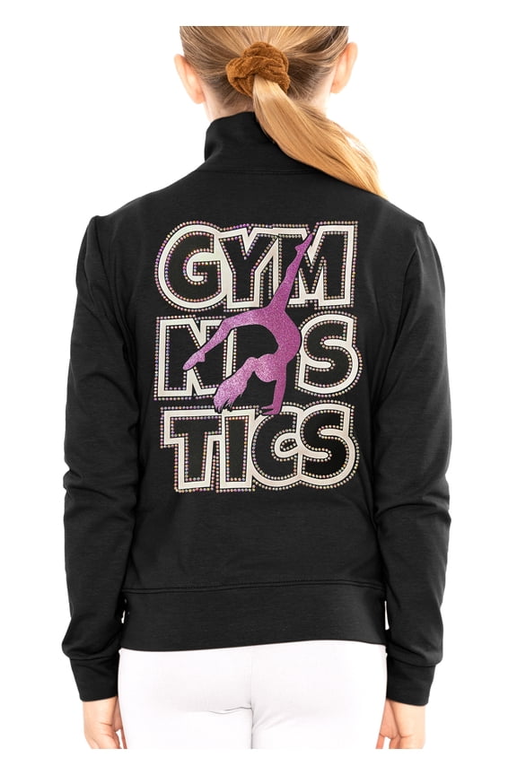 Girl's Glitter Gymnastics| Jacket Mock Neck | Youth Size 4-12