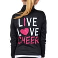 thumbnail image 1 of Stretch Is Comfort Girl's Glitter Live Love Cheer | Mock Neck Jacket | Child Size 4 -12, 1 of 10