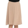 thumbnail image 1 of Stretch Is Comfort Girl's Knee Length A-Line Skirt Beige Medium, 1 of 7