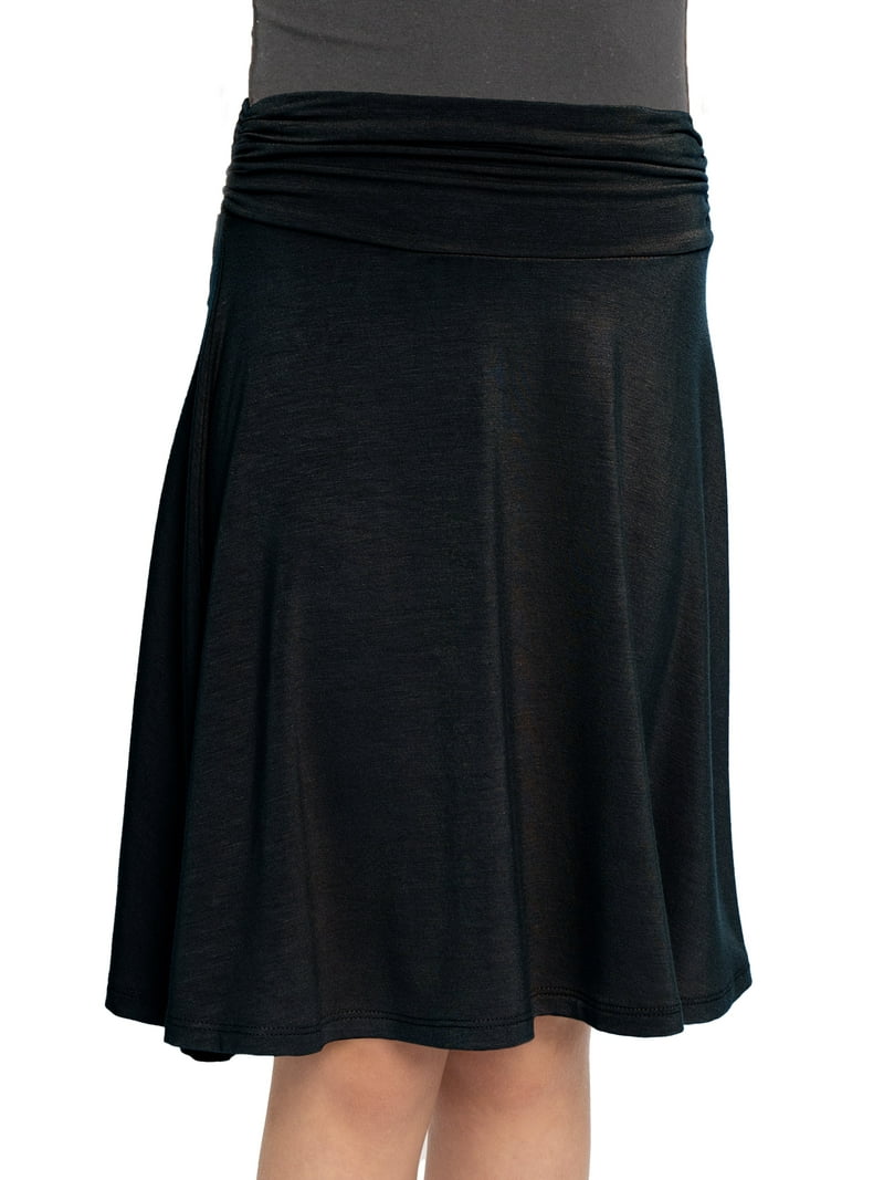 Girls' A-Line Skort With Built-in Shorts – Stretch Comfort Skirt For Play, School & Everyday Wear (Size 4-16)