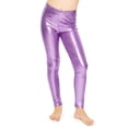 thumbnail image 1 of Stretch Is Comfort Girl's Metallic Mystique Leggings Shiny and Stretchy | Child Size 4 - 12, 1 of 6