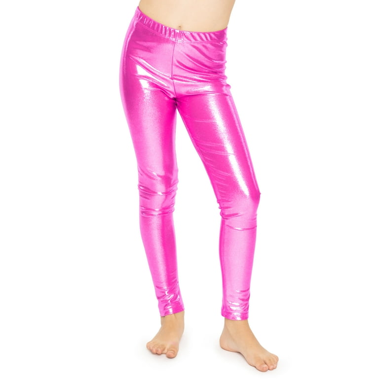 Bright pink high-waist leggings  A stand-out color - wild peach