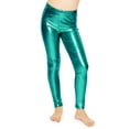 thumbnail image 1 of Stretch Is Comfort Girl's Metallic Mystique Leggings Shiny and Stretchy | Child Size 4 - 12, 1 of 6