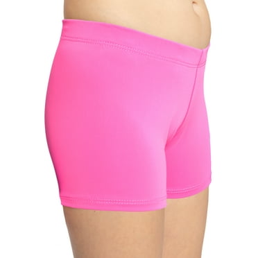 Stretch Is Comfort Girl's Nylon Spandex Stretch Booty Shorts | Child Size 2 -12