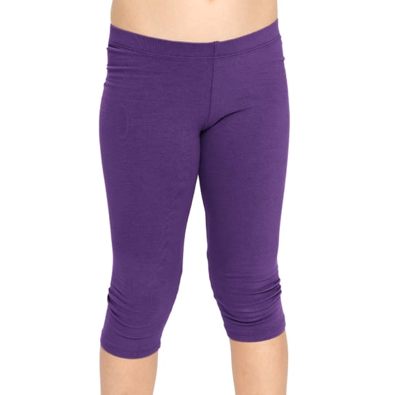 Stretch Is Comfort Girl's Oh so Soft Knee Length Leggings | Child Size 6 -14