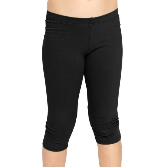 Stretch Is Comfort Girl's Oh so Soft Knee Length Leggings | Child Size 6 -14