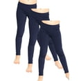 thumbnail image 1 of Stretch Is Comfort Girl's Oh so Soft Leggings | 3 Pack| Child Size 2 -14, 1 of 6
