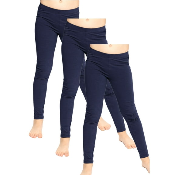 Stretch Is Comfort Girl's Oh so Soft Leggings | 3 Pack| Child Size 2 -14