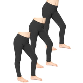 Stretch Is Comfort Girl's Oh so Soft Leggings | 3 Pack| Child Size 2 -14