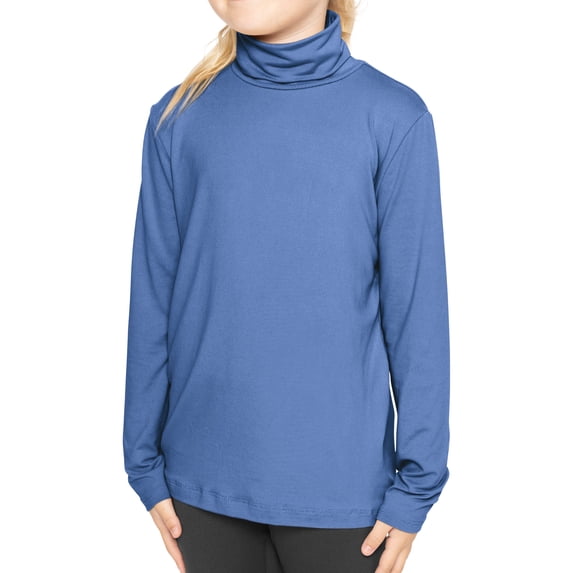 Stretch Is Comfort Girl's Oh so Soft Long Sleeve Turtleneck | Poly Spandex|Child Size 2 -16