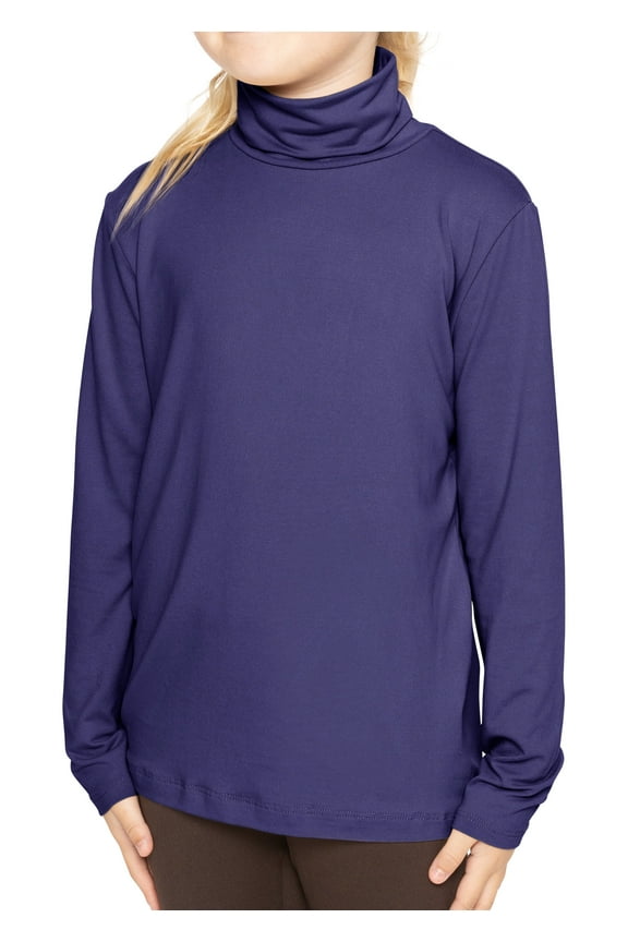 Girl's Oh so Soft Long Sleeve Turtleneck | Poly Spandex|Child Size 2 -16