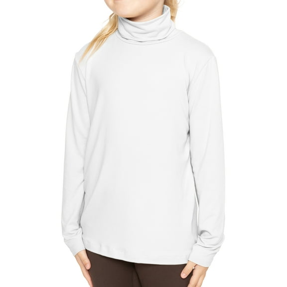 Stretch Is Comfort Girl's Oh so Soft Long Sleeve Turtleneck | Poly Spandex|Child Size 2 -16