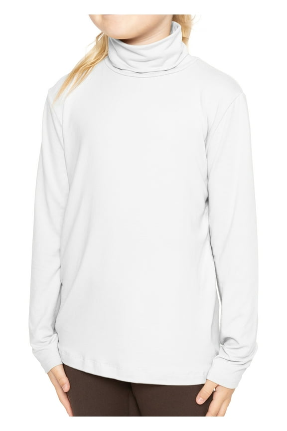 Girl's Oh so Soft Long Sleeve Turtleneck | Poly Spandex|Child Size 2 -16