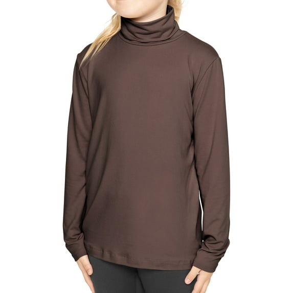 Stretch Is Comfort Girl's Oh so Soft Long Sleeve Turtleneck | Poly Spandex|Child Size 2 -16