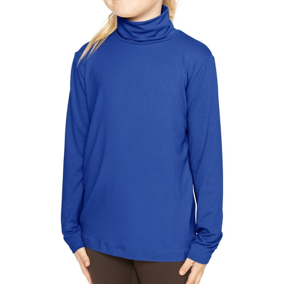 Stretch Is Comfort Girl's Oh so Soft Long Sleeve Turtleneck | Poly Spandex|Child Size 2 -16